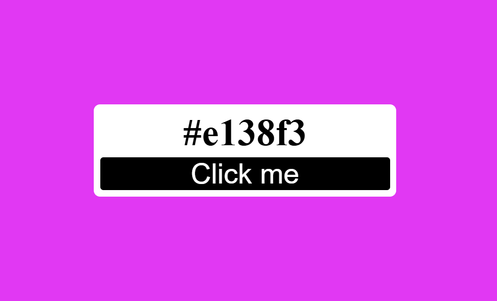 Aperçu du projet Générateur de Code Couleur en JavaScript